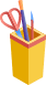 Scissors and box illustration